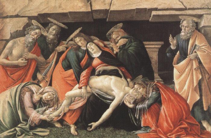 Sandro Botticelli Lament fro Christ Dead,with st jerome,St Paul and St Peter (mk36) china oil painting image